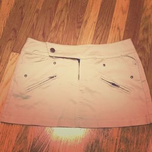 Khaki mini skirt